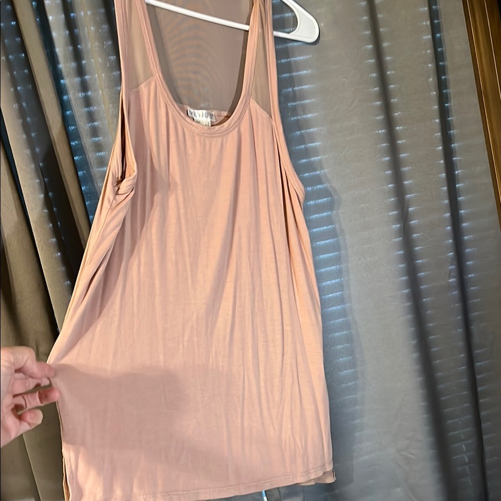 Daydreamer Pink Ribbed Sleeveless Tank Top